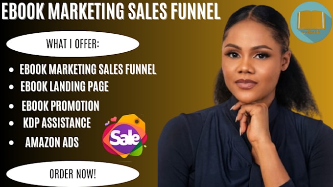 Gig Preview - Ebook marketing sales funnel ebook landing page ebook amz ads ebook promotion