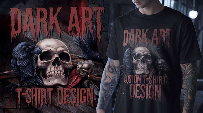 Gig Preview - Draw dark art illustration brutal horror metal album art tshirt and merchandise