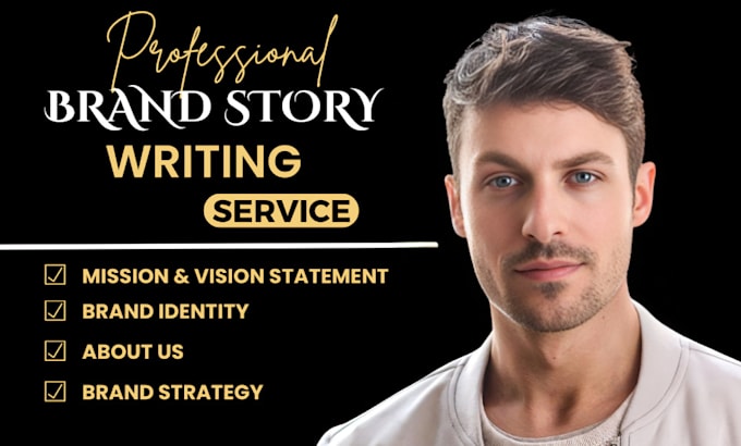 Gig Preview - Write your brand story, mission and vision statement, brand identity, biography