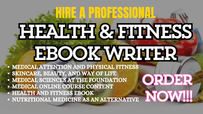 Gig Preview - Ghostwrite medical, health and fitness, health articles, ebook ghostwriter