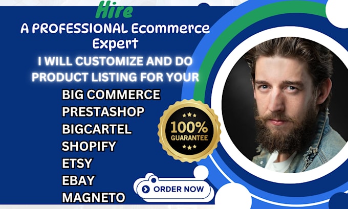 Gig Preview - Design, customize bigcommerce website, prestashop, bigcartel, do product listing