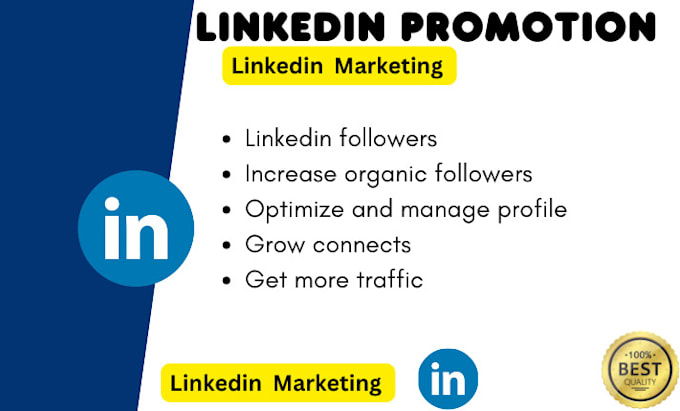 Gig Preview - Do  linkedin profile optimization profile promotion transform linked  promotion