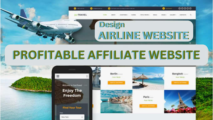 Bestseller - do profitable affiliate airline website, flight ticket booking, travel website