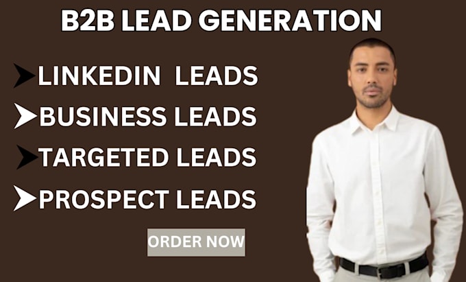 Gig Preview - Do targeted b2b lead generation linkedin leads sales representative