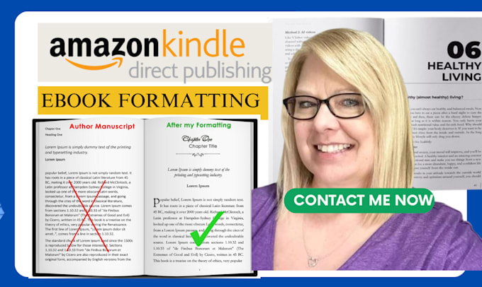 Gig Preview - Do book formatting and layout design for amazon KDP, paperback and ebook design