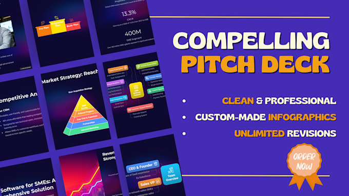 Gig Preview - Design compelling pitch deck for saas, elearning , finance company