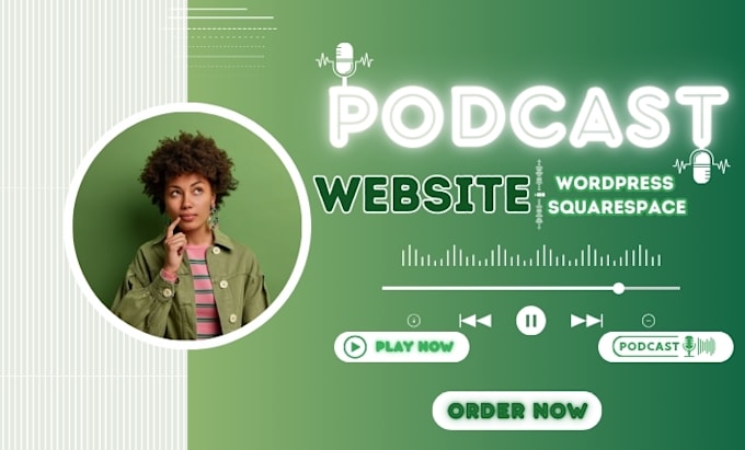 Gig Preview - Design responsive wordpress wix squarespace podcast website spotify integration