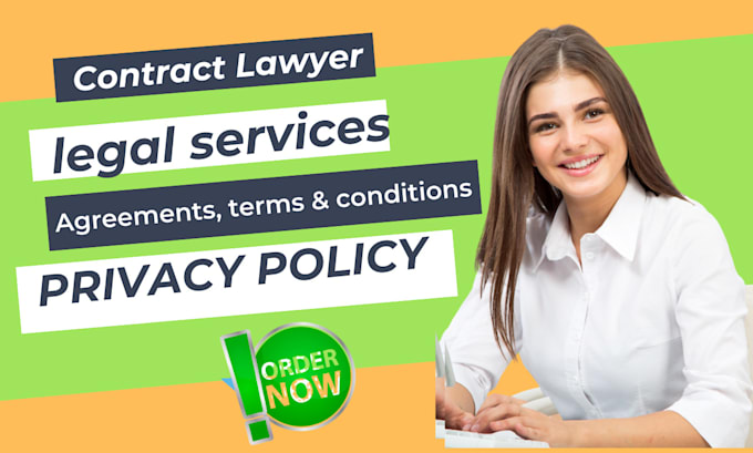 Bestseller - write legal contract, agreement, privacy policy, terms and conditions as lawyer