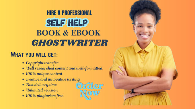 Gig Preview - Ghostwrite self help ebook, ebook writer, ebook ghostwriter, ghost book writer