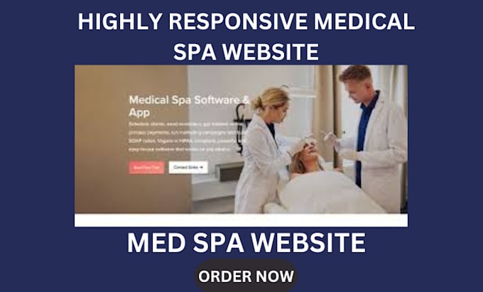 Gig Preview - Build medical spa website med spa website spa booking medical aesthetic website