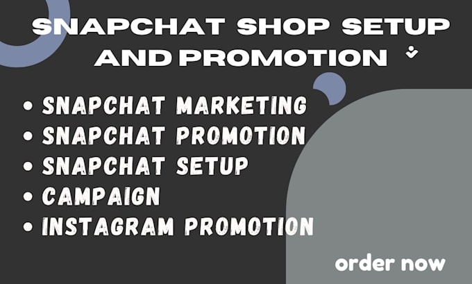 Gig Preview - Setup a profitable snapchat shop do promotion for your ecommerce store