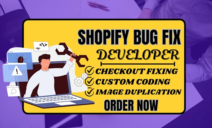 Gig Preview - Do shopify custom coding, shopify bug fixing wordpress bug fix shopify developer