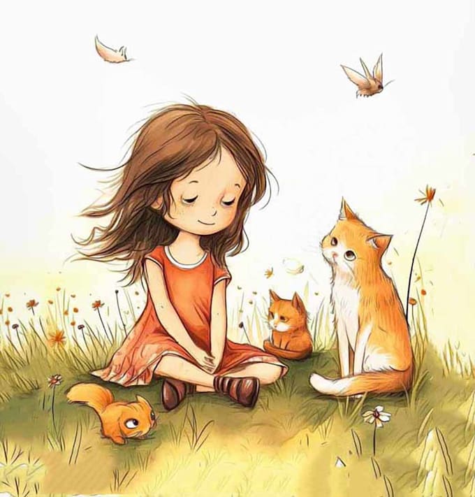 Bestseller - draw watercolor children book illustration children story book illustration