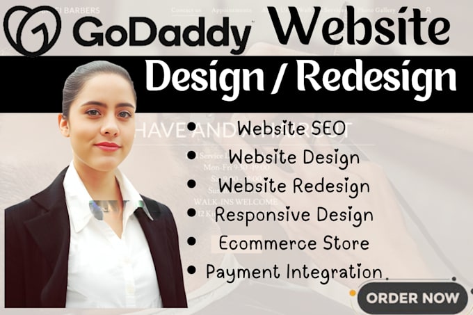 Gig Preview - Do responsive modern godaddy website design godaddy website redesign ecommerce