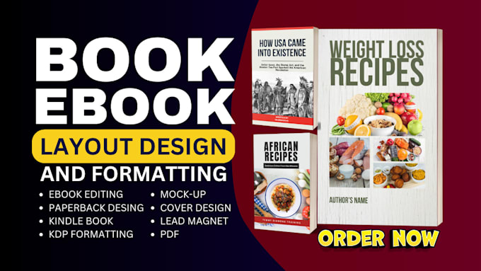 Gig Preview - Design your book and publish on amazon, book interior layout design, book cover