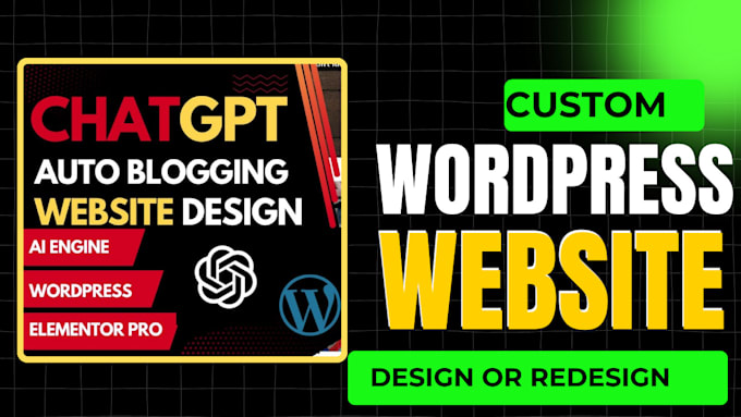 Gig Preview - Build a professional wordpress website development and customization website