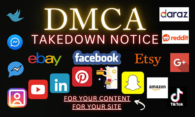 Gig Preview - Send dmca takedown notice to remove reddit,google,onlyfans,tiktok,fb,instagram,x