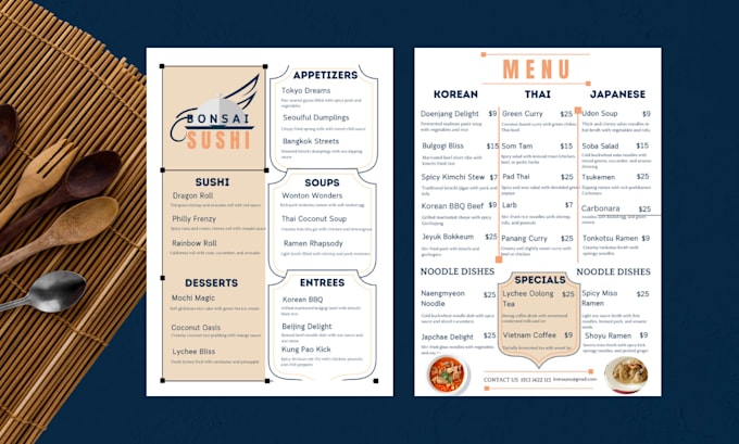 Gig Preview - Design restaurant and food menu food flyers and modern menu