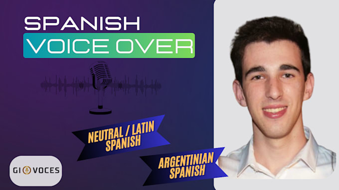 Gig Preview - Record a professional spanish voice over