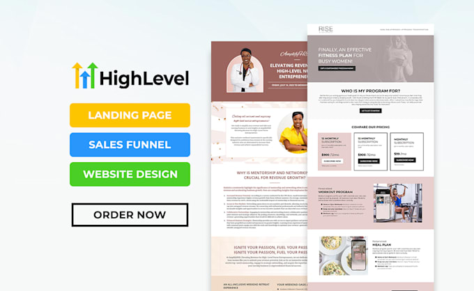 Gig Preview - Build gohighlevel landing page, sales funnel and website