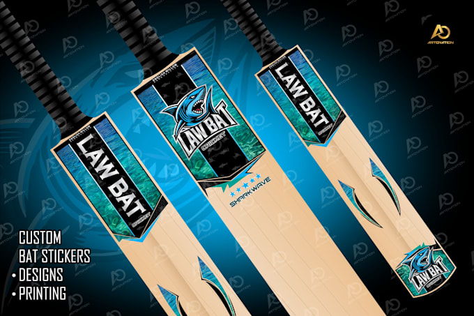 Gig Preview - Make awesome custom cricket bat sticker print branded stickers printing