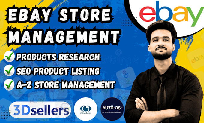 Gig Preview - Fully manage your ebay store a to z dropshipping inventory