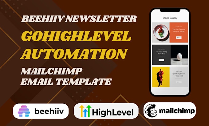 Gig Preview - Setup beehiiv newsletter, gohighlevel automation, mailchimp email template