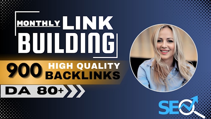 Gig Preview - Do dofollow monthly SEO backlinks service and link building website ranking