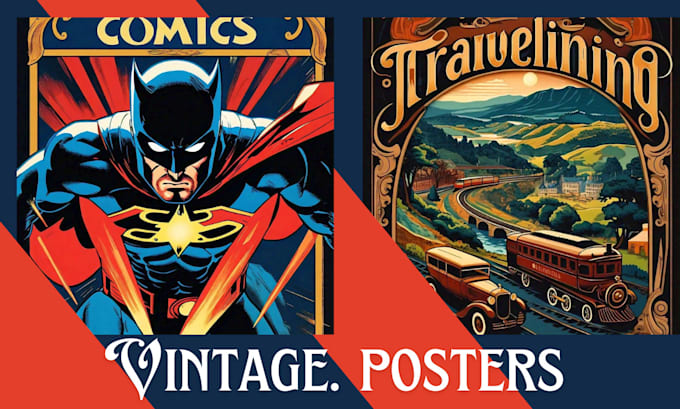 Gig Preview - Create retro vintage poster for event art deco music travel movie illustration