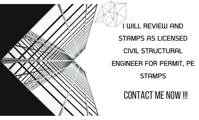 Gig Preview - Review and stamps as licensed civil structural engineer for permit, pe stamps