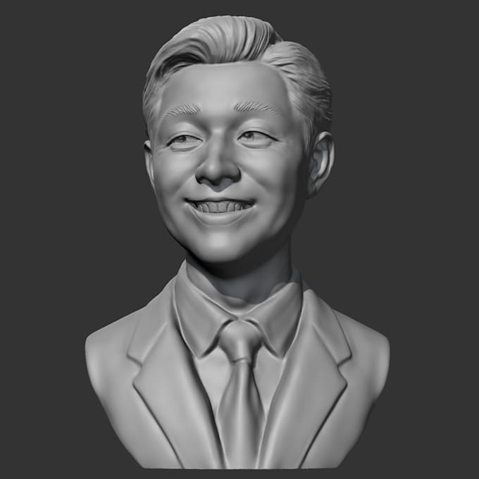 Gig Preview - Do 3d face head 3d bust sculpting 3d model stl for 3d printing