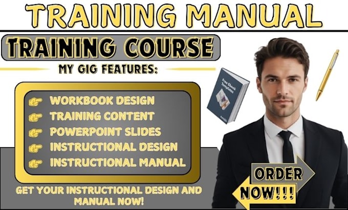 Gig Preview - Create training manual create online course content, training course user manual