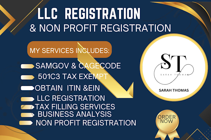 Gig Preview - Register you on sam gov uei, cage code, US and non US llc registration, ein