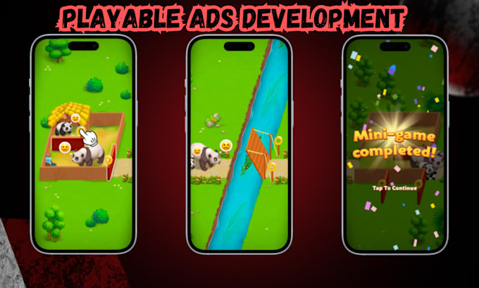 Gig Preview - Do html5 web game, playable ads development, end to end, for web, mobile for you