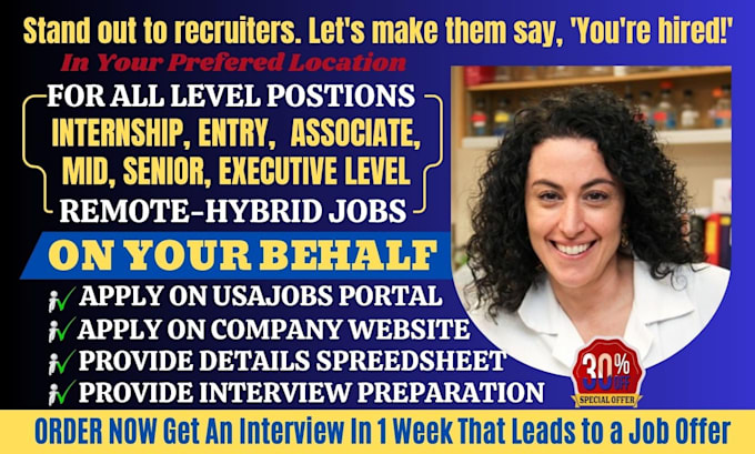 Gig Preview - Job hunt, boost search apply for remote roles with reverse recruit, find job app