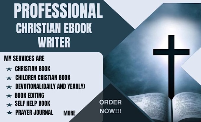 Gig Preview - Write 30k christian book, devotional, fiction ghostwriter, self help, sermon