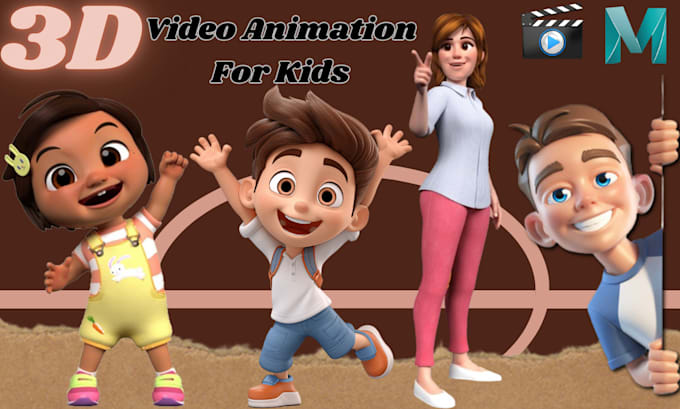 Gig Preview - Create 3d character animation 3d kids animation nursery rhyme cartoon video