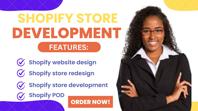 Gig Preview - Shopify website development, shopify store design and shopify website redesign