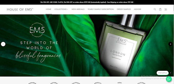 Gig Preview - Design elegant perfume shopify website fragrance  store spray dropshipping store