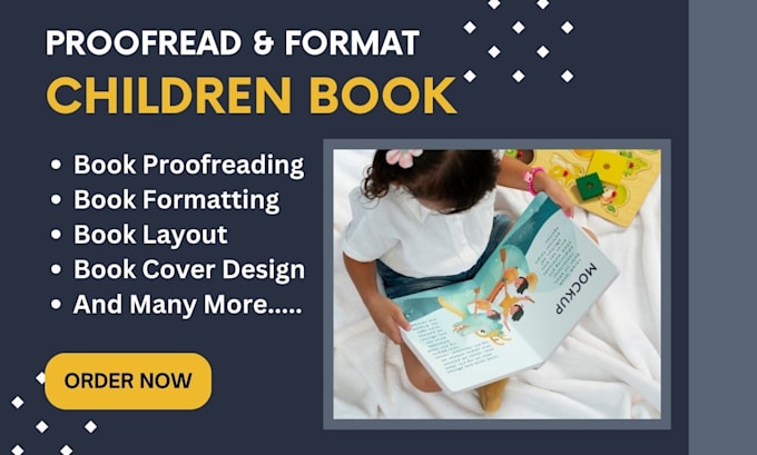 Gig Preview - Design and format children book, layout design, cover design,book cover design