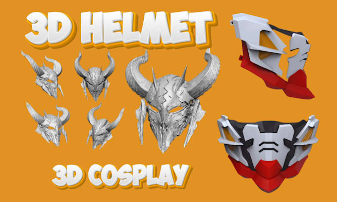 Bestseller - sculpt futuristic 3d mask 3d halloween mask 3d helmet cosplay for 3d printing