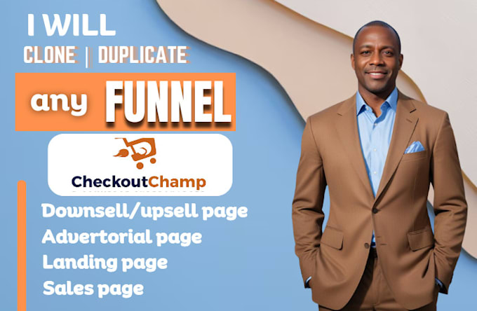 Gig Preview - Clone or duplicate any advertorial, funnel and sales page on checkout champ