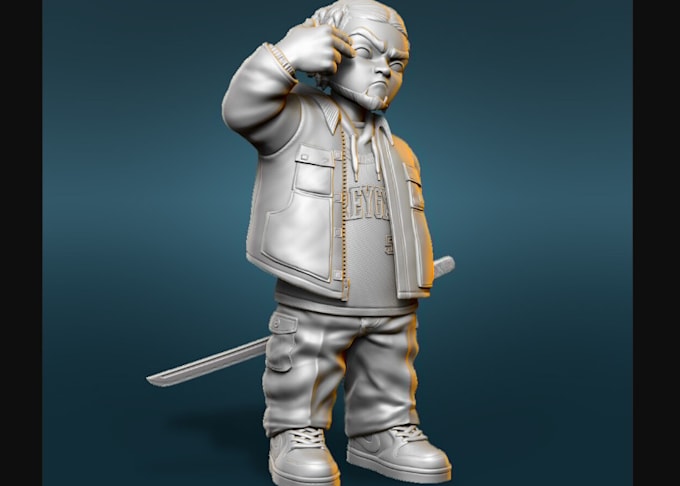 Gig Preview - Sculpt 3dmodel for resin printing,cartoon action figure,ttrpg miniatur,stl file