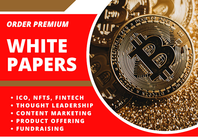 Gig Preview - Do catchy ico white paper design, crypto white paper writing, pitch decks, nfts