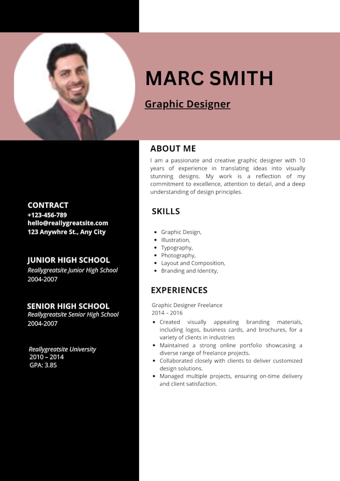 Gig Preview - Do CV or resume builder