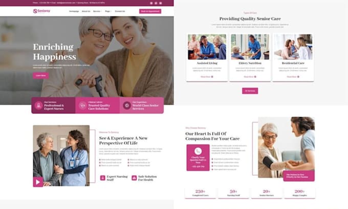 Gig Preview - Home care website home care assisted living clinic website healthcare website