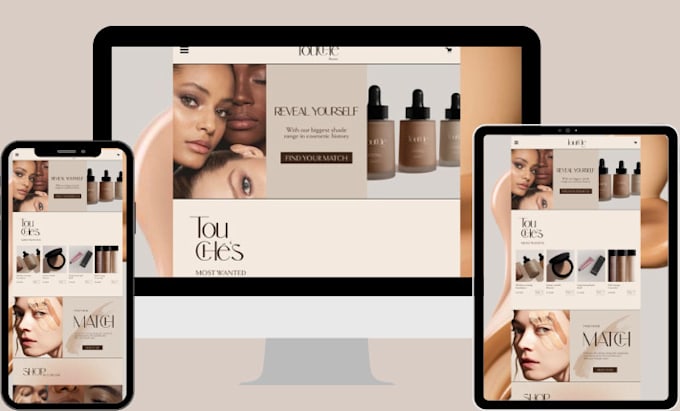 Gig Preview - Skin care website spa website skin care  store beauty website skin care website