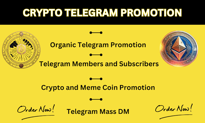 Gig Preview - Crypto telegram promotion, crypto telegram marketing, telegram subscriber