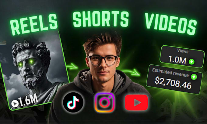 Gig Preview - Edit your youtube shorts, faceless reels,ads and tiktok videos