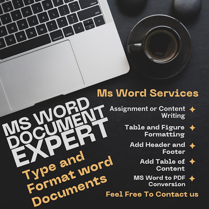 Gig Preview - Type, format, design, edit, create and fix microsoft word documents